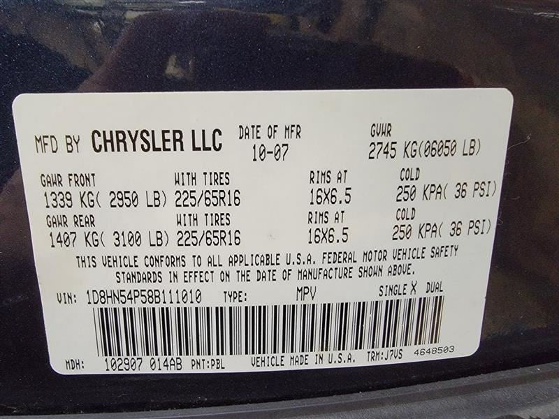 CARAVAN   2008 Owners Manual 473175