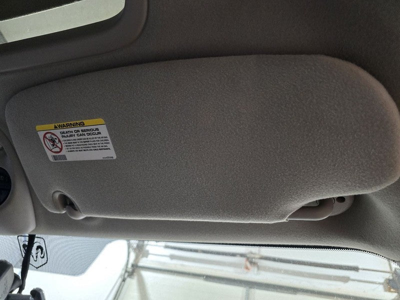 Passenger Sun Visor Crew Cab 4 Door Fits 09-12 DODGE 1500 PICKUP 62141