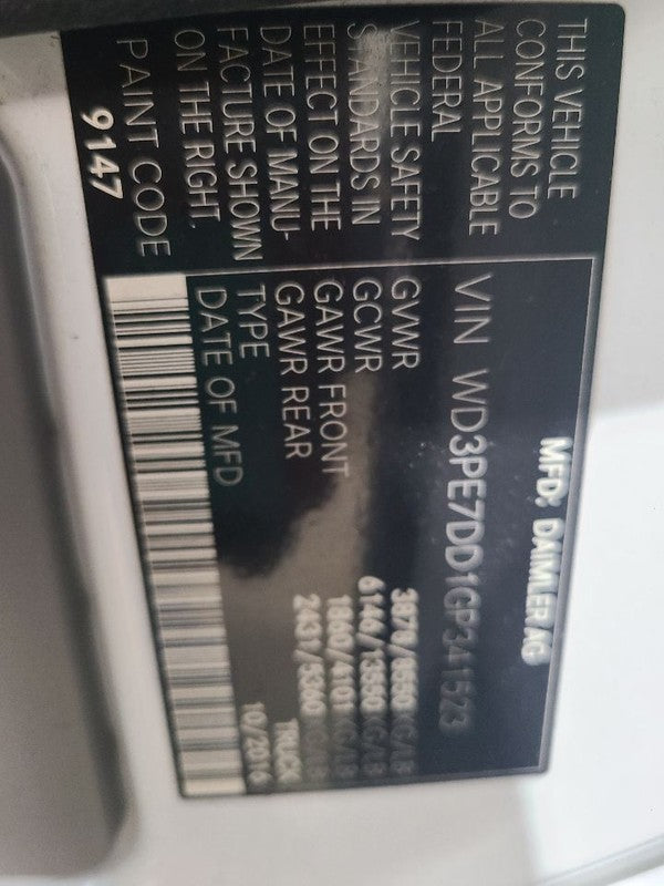 Passenger Right Front Door Fits 10-18 MERCEDES SPRINTER 2500 679648