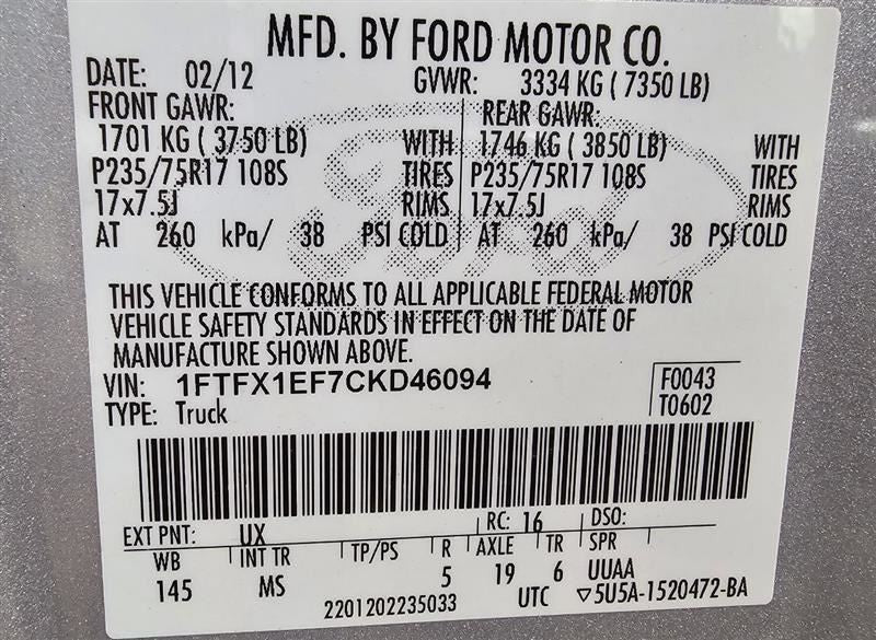 Seat Belt Front Bench 40/20/40 Passenger Fits 12-14 FORD F150 PICKUP 5