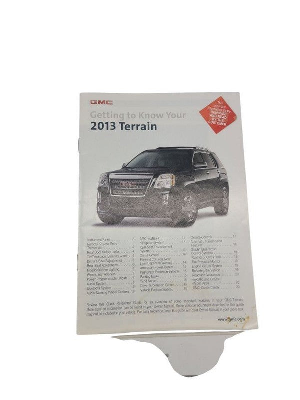 TERRAIN   2013 Owners Manual 622258