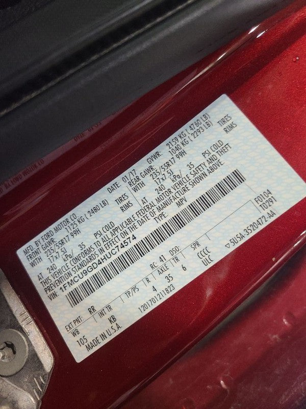 Driver Rear Side Door Electric Windows Automatic Up Fits 13-19 ESCAPE 