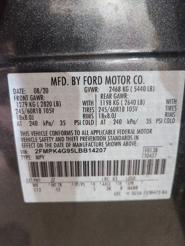 Seat Belt Front Bucket Driver Buckle Fits 19-24 EDGE 655172
