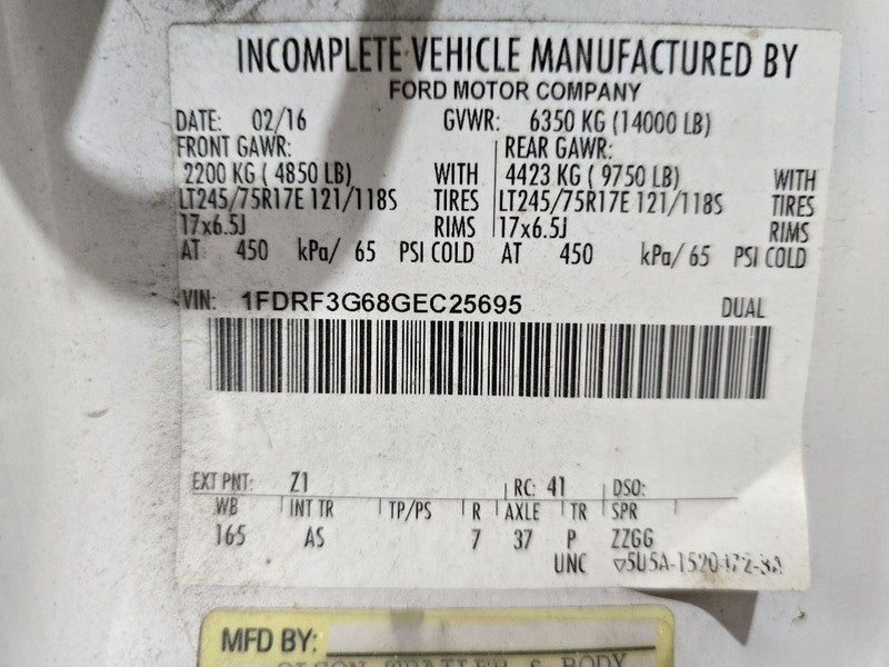 Driver Headlight Composite Fits 11-16 FORD F250SD PICKUP 644319