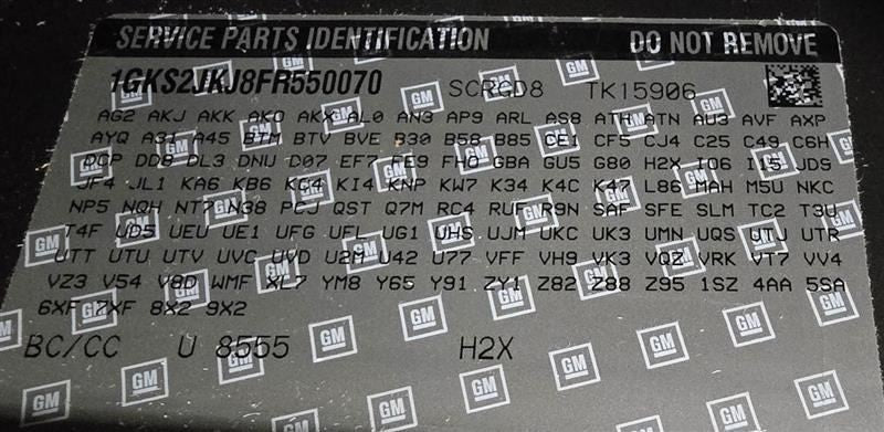Passenger Right Headlight HID Opt T4F Fits 15-20 YUKON 611275