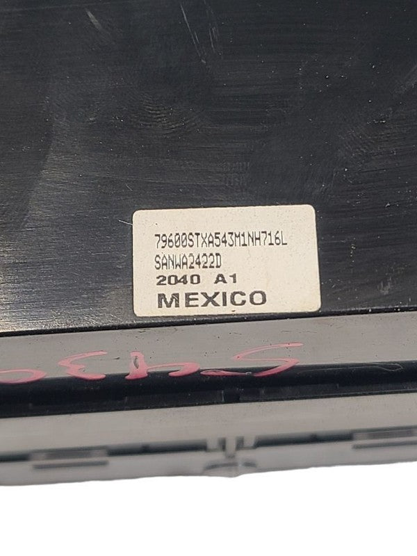 Temperature Control Front Dash Tech VIN 6 8th Digit Fits 10-13 MDX 661