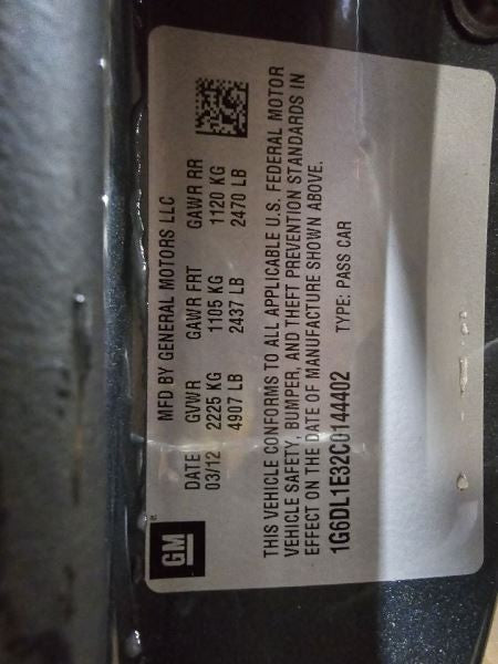 Seat Belt Front Bucket Coupe Driver Buckle Fits 11-15 CTS 578040