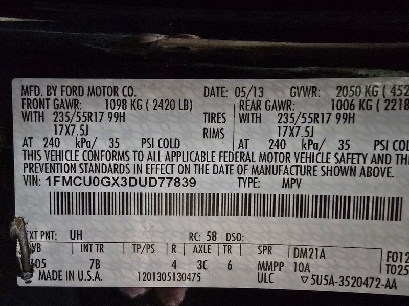 Fuel Pump Assembly 1.6L Tank Mounted Fits 13-14 ESCAPE 614634