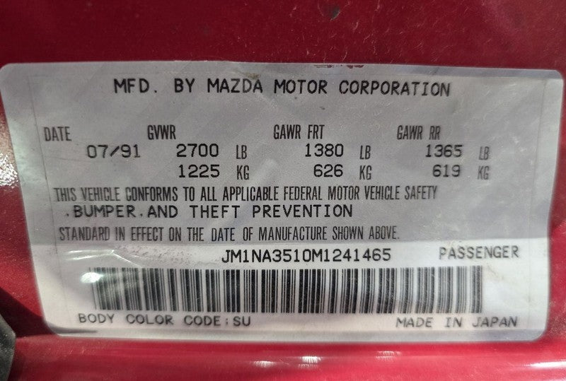 Strut Rear Fits 90-92 MAZDA MX-5 MIATA 634587