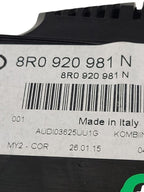 Speedometer VIN Fp 7th And 8th Digit Cluster MPH Fits 13-17 AUDI Q5 63