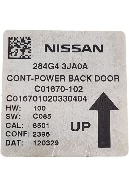 Chassis ECM Door Liftgate Control Module Fits 2013 JX35 601000 284G43J