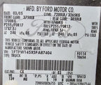 Seat Belt Front Bench 40/20/40 Driver Fits 04-08 FORD F150 PICKUP 5746