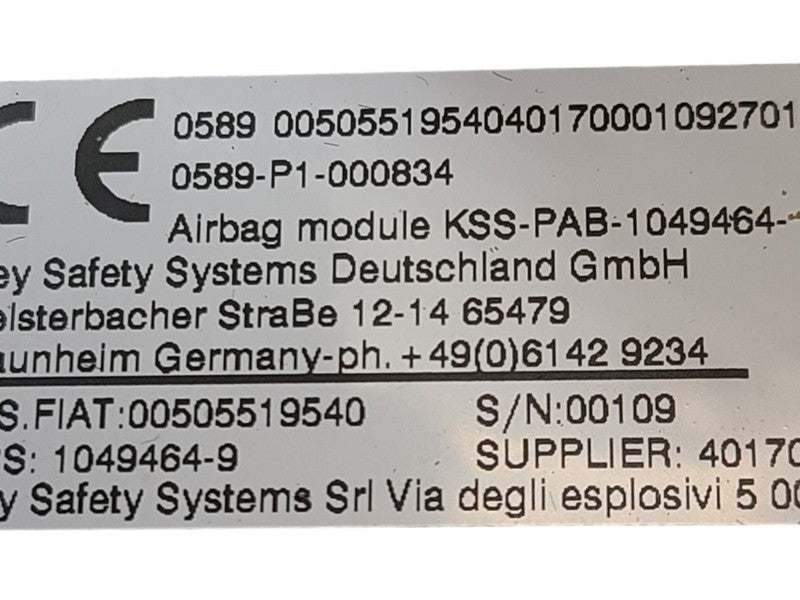 GIULIA    2019 Air Bag 612930