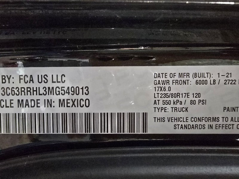 Seat Belt Front 2 Door Bucket Seat Driver Fits 19-23 DODGE 3500 PICKUP