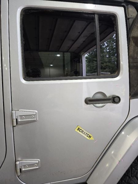 Driver Rear Side Door Full Door Privacy Tint Glass Fits 07-10 WRANGLER