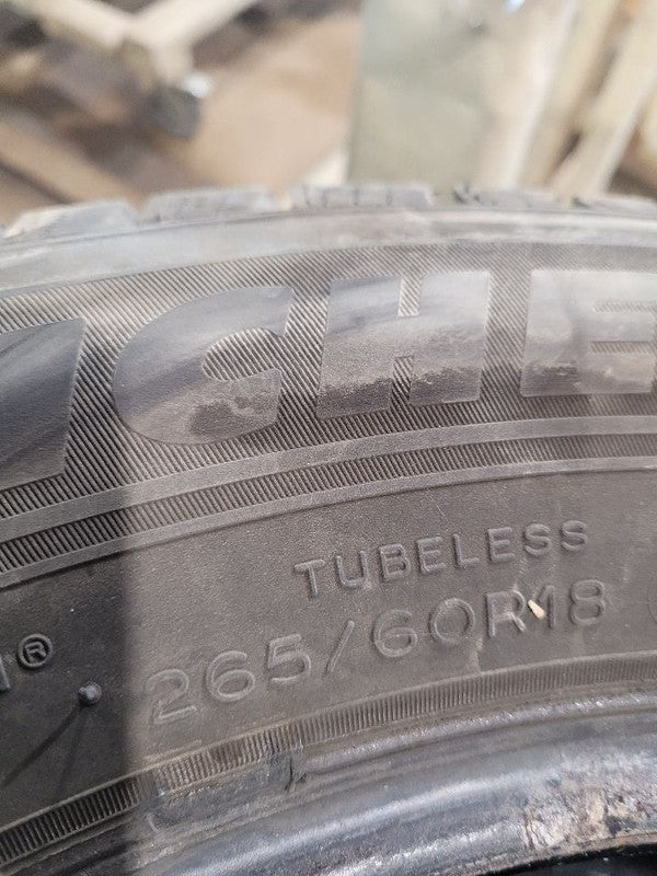 3 Used Tires 265-60-18  Michelin 10/32 662240